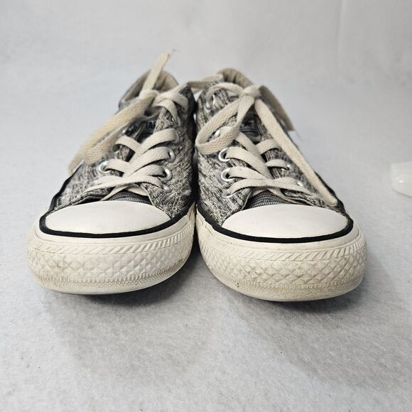 CONVERSE Chuck Taylor All Star Grey Fabric Women Sz 7 Sneaker - Picture 4 of 5